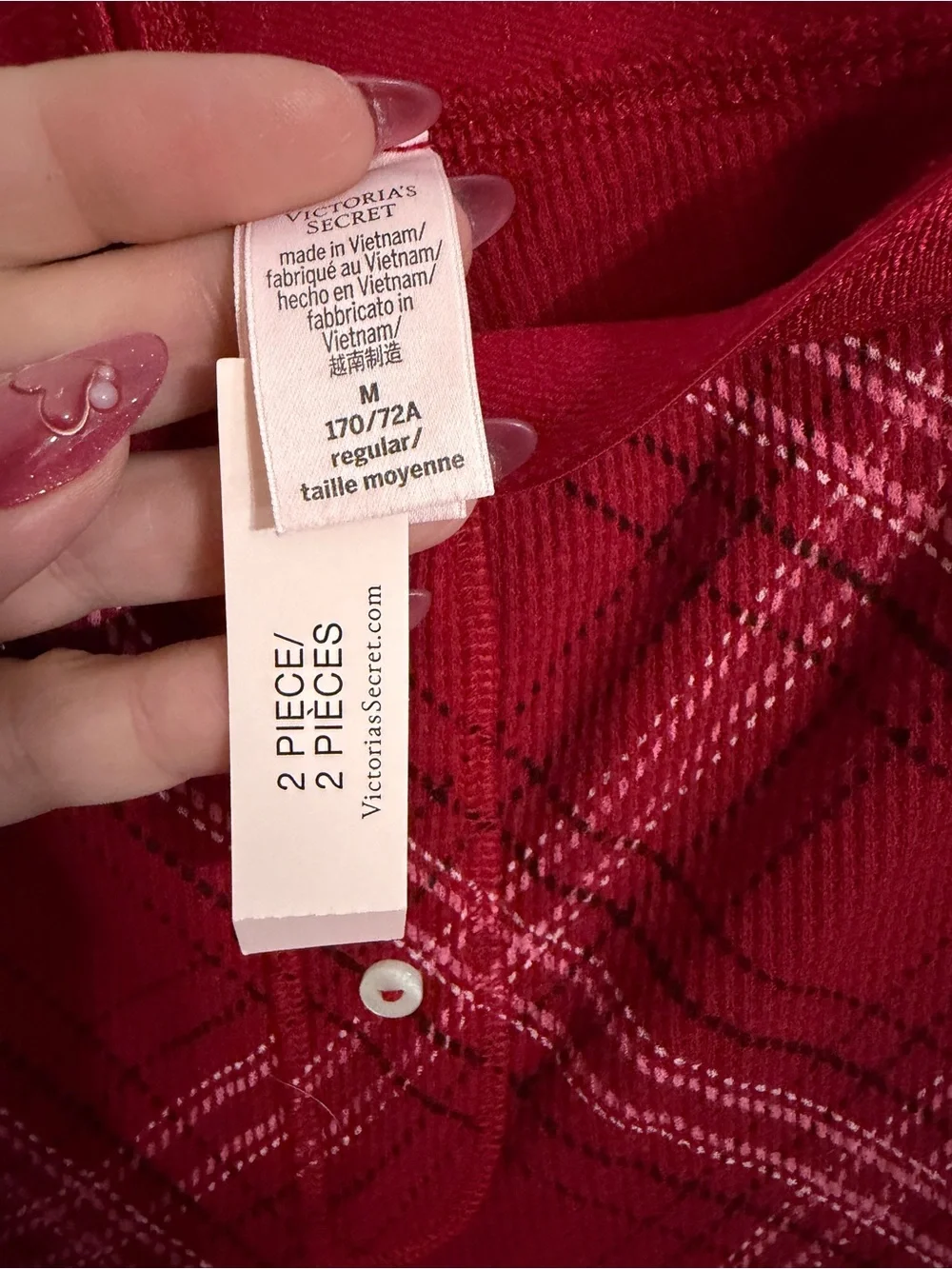 Victoria's Secret Red Plaid Kids Leggings